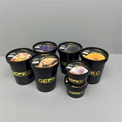 Muzqaymoq zanjiri do'koni uchun 16 oz qog'ozli muzqaymoq stakanlari